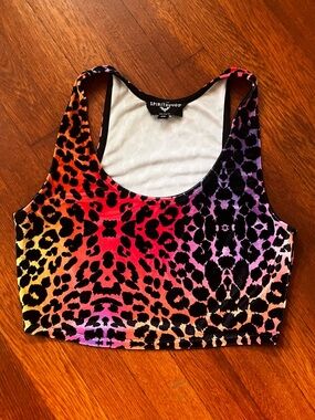 SpiritHoods Rainbow Leopard Racerback Tank Top